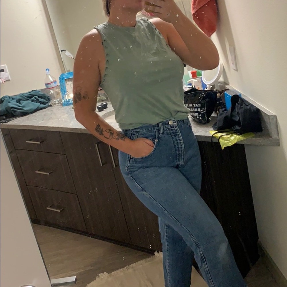 Green tank top